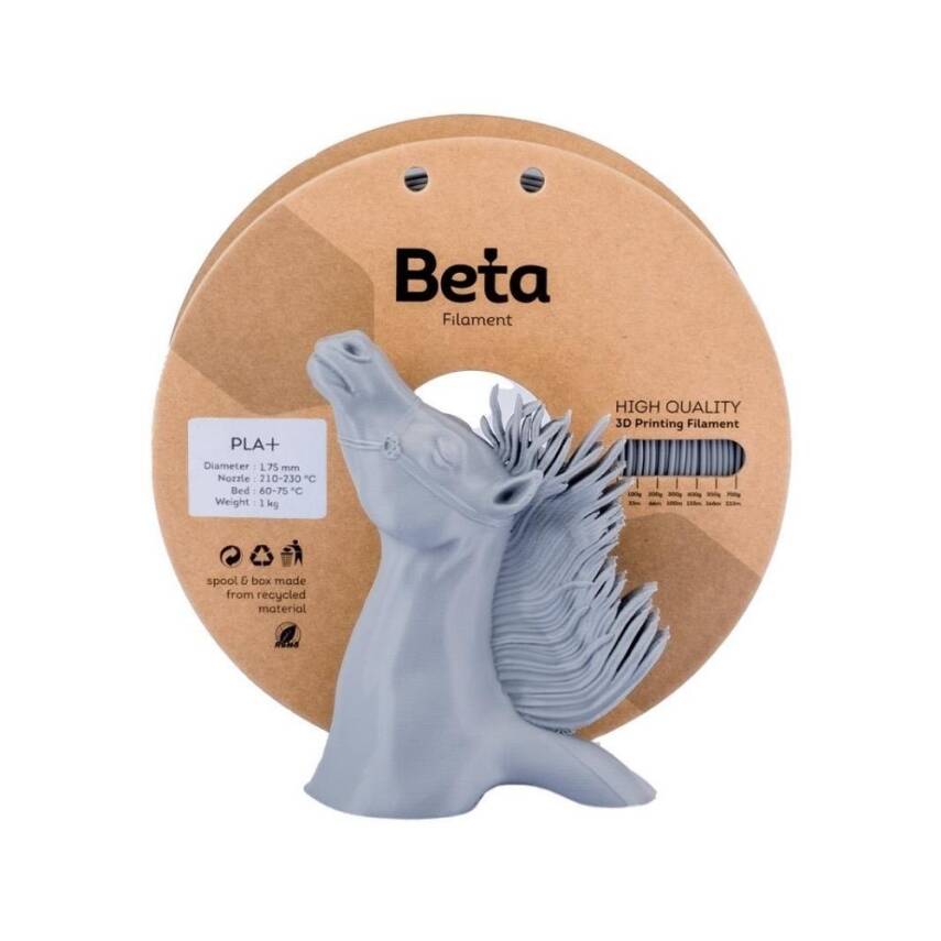 Beta PLA Plus Filament Gri 1.75mm 1000gr - 2