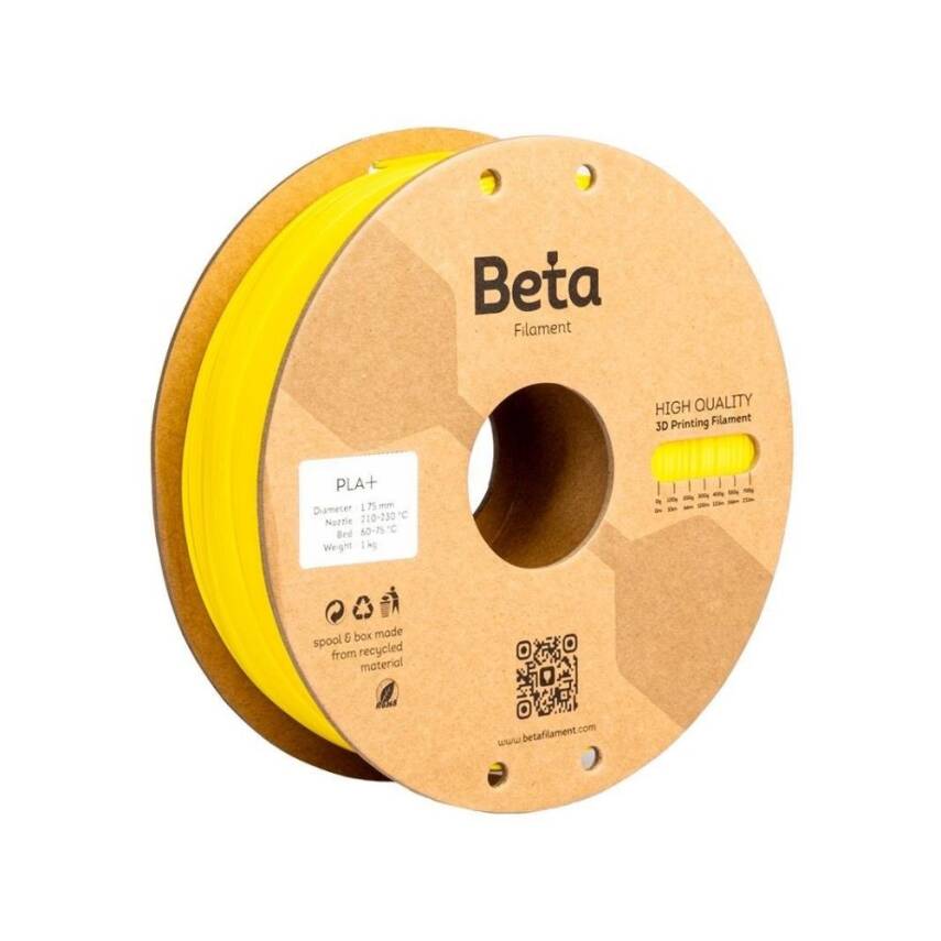 Beta PLA Plus Filament Sarı 1.75mm 1000gr - 1