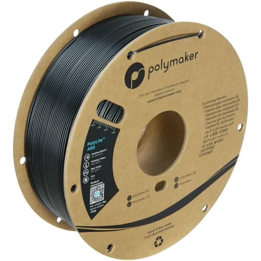 Polymaker PolyLite ABS Filament Siyah - 1