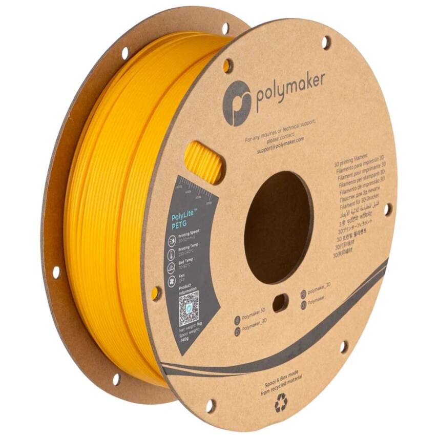 Polymaker PolyLite PETG Filament Sarı - 1